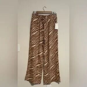 Brown Zebra Print Women's Pants